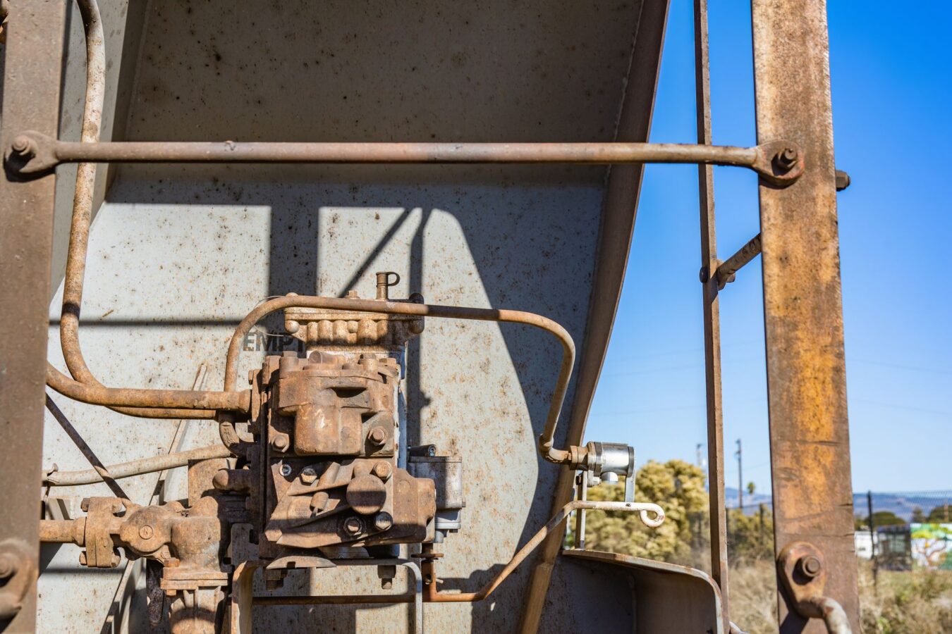 close-up of worn connecting rod bearing and crankshaft journal