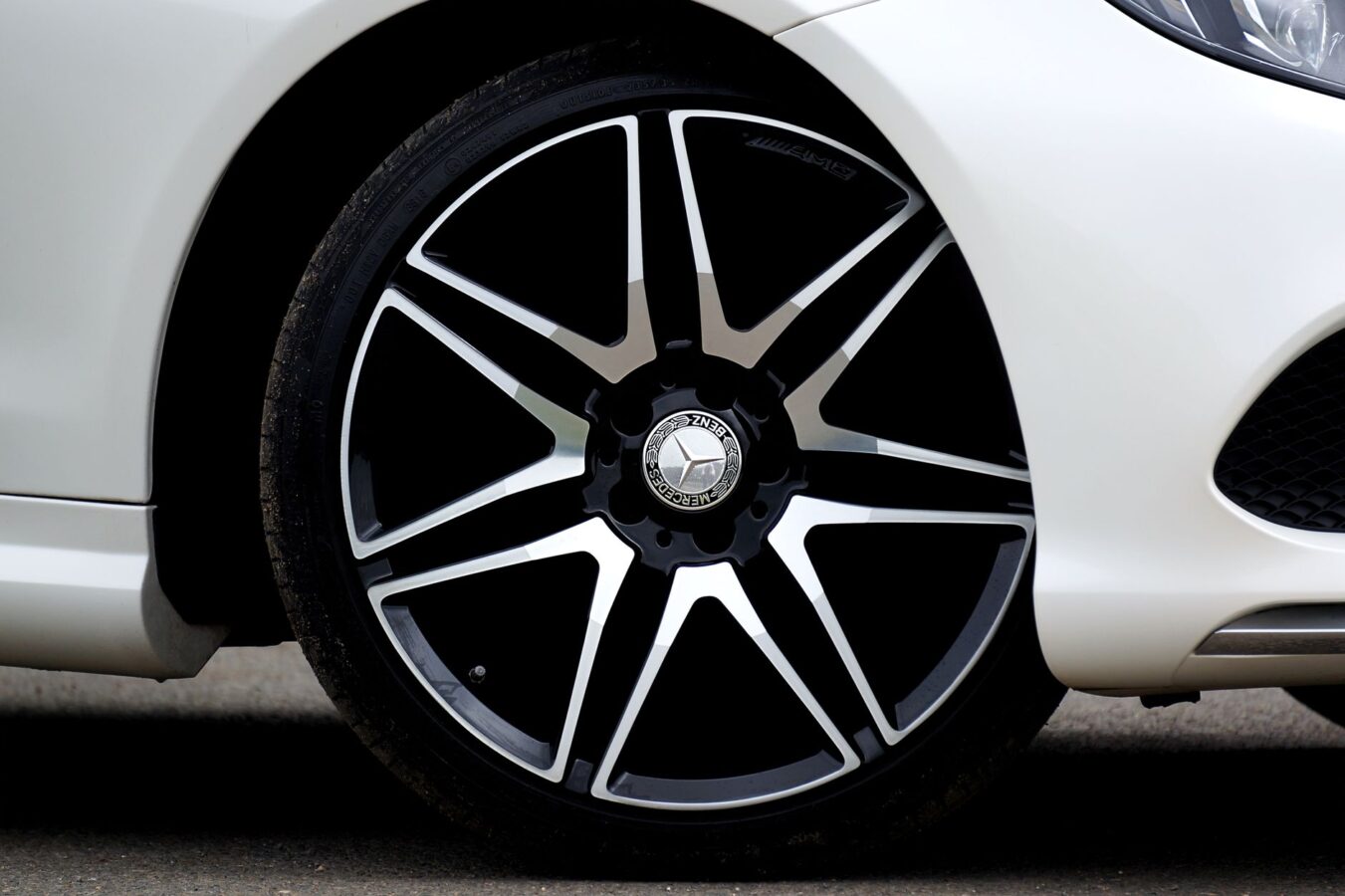 TPMS sensor installed on alloy wheel rim