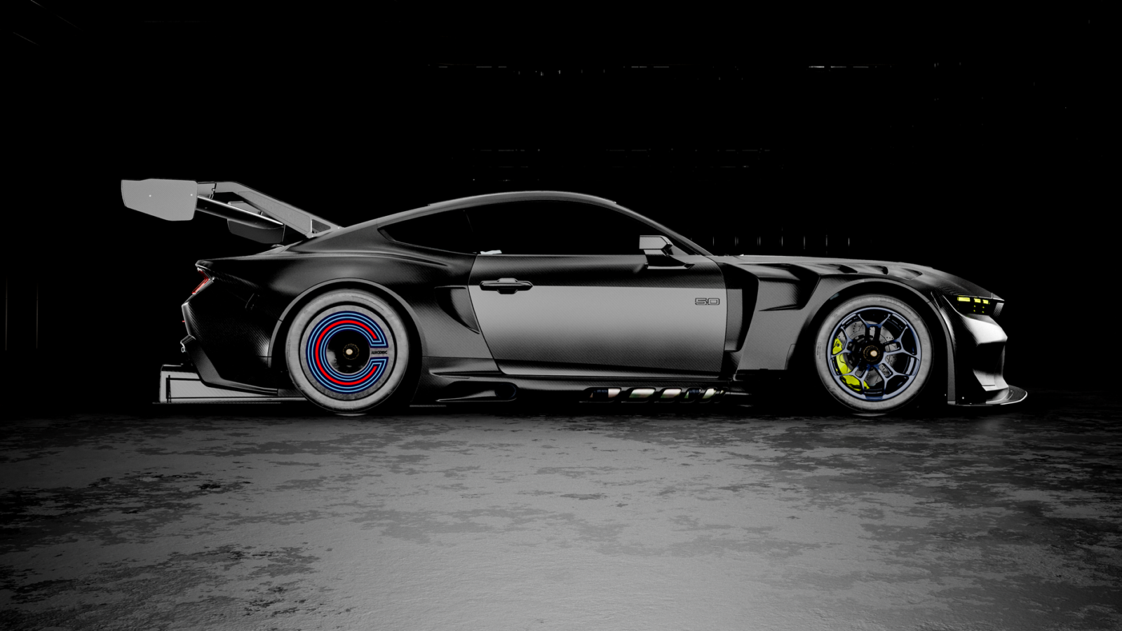 car underbody side skirt aerodynamic view