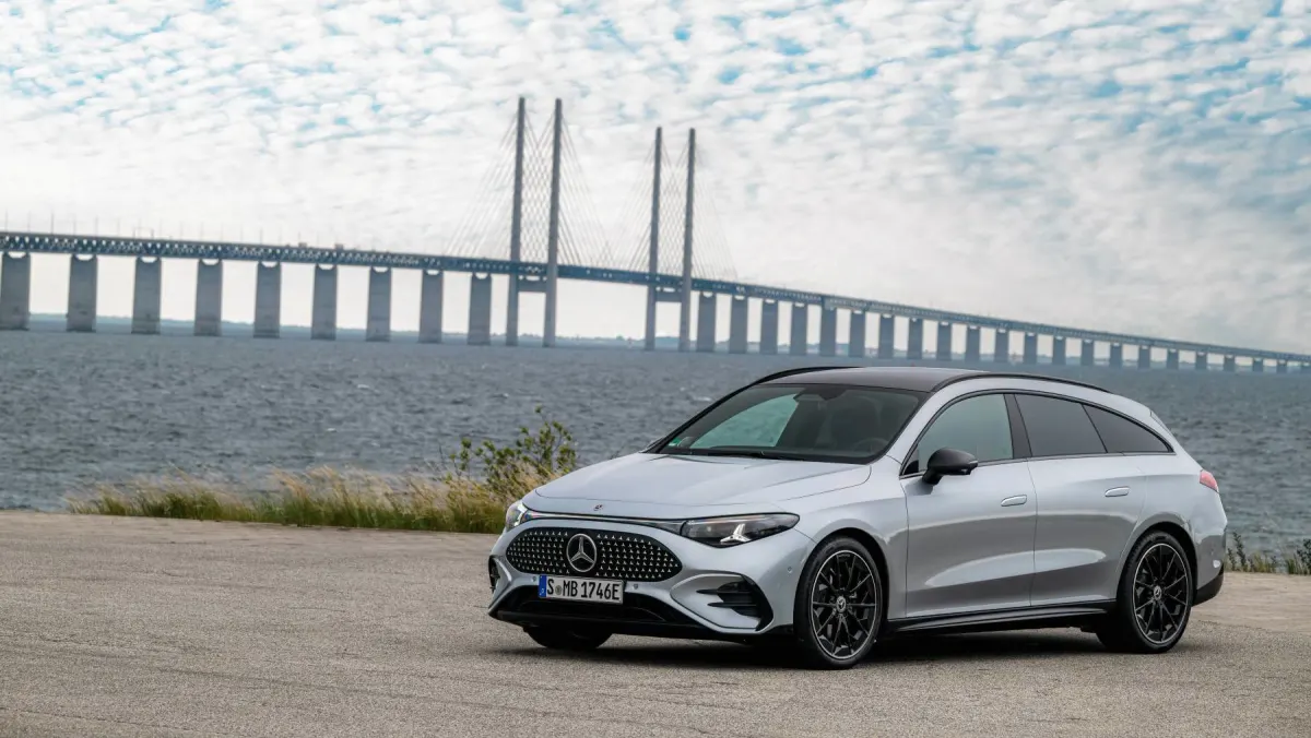 Mercedes CLA Shooting Brake électrique, vue avant trois quarts