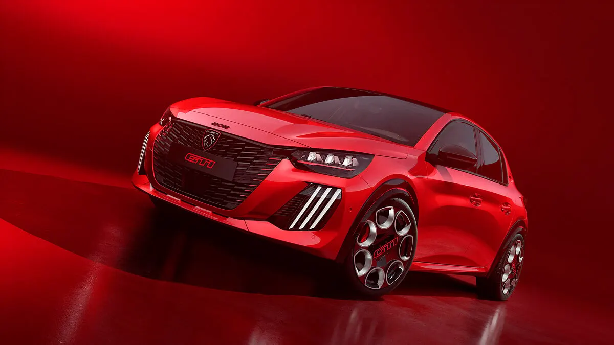 Peugeot E-208 GTi, avant 3/4