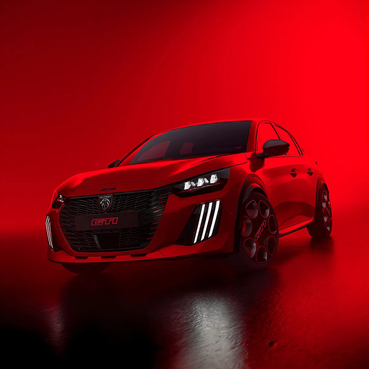 Peugeot E-208 GTi, face avant et feux